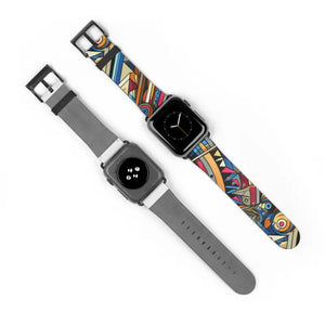 Watch Band - Vibrant Pattern Faux Leather Style - Dipaliz - Bands