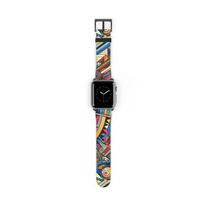 Watch Band - Vibrant Pattern Faux Leather Style - Dipaliz - Bands