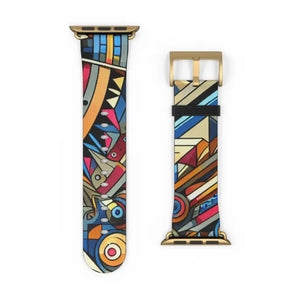 Watch Band - Vibrant Pattern Faux Leather Style - Dipaliz - Bands