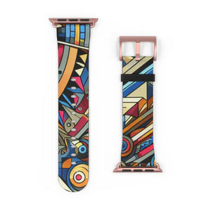 Watch Band - Vibrant Pattern Faux Leather Style - Dipaliz - Bands