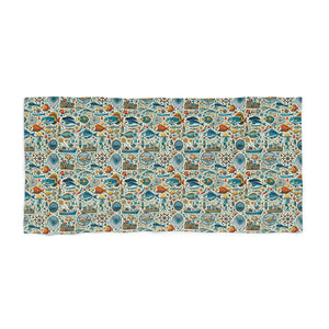 Patterned Beach Towel – Summer Fun Cotton Blend - Dipaliz - Towels