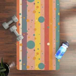 Vibrant Rubber Yoga Mat Oasis Anti-slip Backing - Dipaliz - 24” x 70” - & Pilates Mats