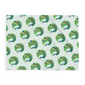 Vibrant Arctic Fleece Blanket - Lively Tropical Peacock - Dipaliz - Blankets