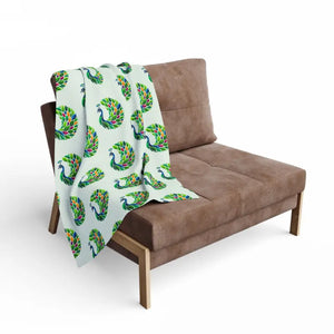 Vibrant Arctic Fleece Blanket - Lively Tropical Peacock - Dipaliz - Blankets