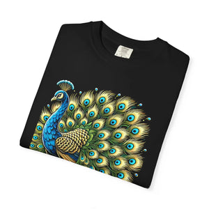 Vibrant Peacock T-shirt - Colorful Bird Tee - Dipaliz - T-shirts