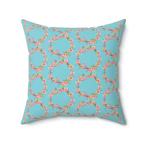 Polyester Square Pillow Pink Flowers Bold Comfort - Dipaliz - 20’’ × - Throw Pillows