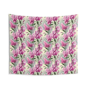 Pink Floral Wall Tapestry - Vibrant Polyester Decor - Dipaliz - 104’’ × 88’’