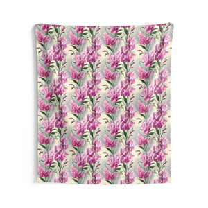 Home Decor - Pink Floral Wall Tapestry - Vibrant Polyester - Dipaliz 68’’ × 80’’