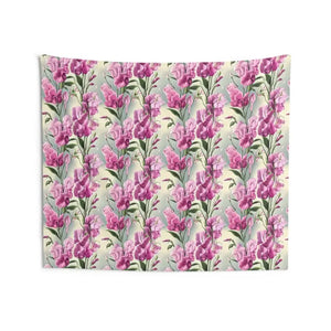 Home Decor - Pink Floral Wall Tapestry - Vibrant Polyester - Dipaliz 80’’ × 68’’