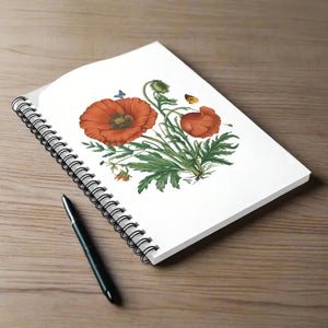 Poppy-perfect 118-page Spiral Notebook with Ruled Line Paper - Dipaliz - one Size - Notebooks & Notepads