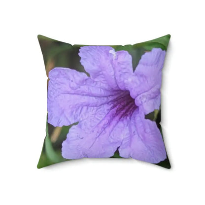 Vibrant Purple Flower Spun Polyester Square Pillow - Home Decor