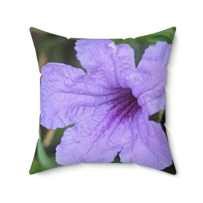 Vibrant Purple Flower Spun Polyester Square Pillow - Home Decor