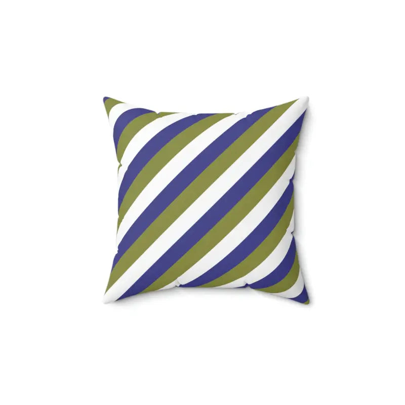 Vibrant Purple Stripes Polyester Square Pillow for Chic Décor - 14’’ × Home Decor