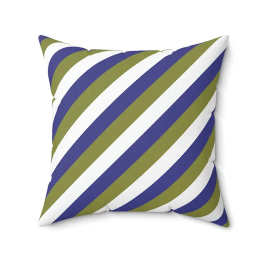 Vibrant Purple Stripes Polyester Square Pillow Magic - 20’’ × Home Decor