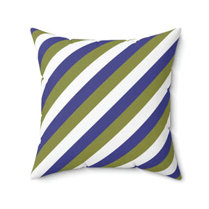Polyester Square Pillow Purple Stripes Bold Modern Decor Dipaliz - Throw Pillows