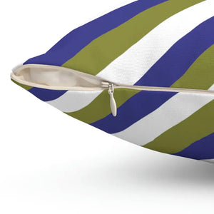 Polyester Square Pillow Purple Stripes Bold Modern Decor Dipaliz - Throw Pillows