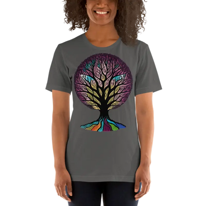 Vibrant Rainbow Dreams Unisex Tee: Splash your Style! - Asphalt / s T-shirts