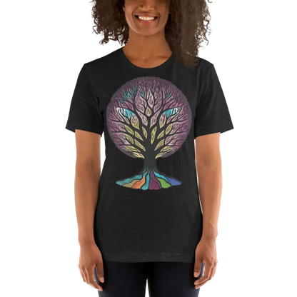 Vibrant Rainbow Dreams Unisex Tee: Splash your Style! - Black Heather / s T-shirts