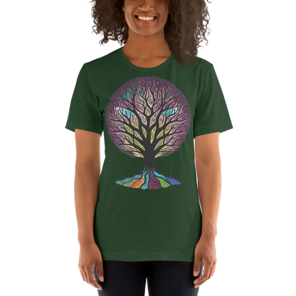 Vibrant Rainbow Dreams Unisex Tee: Splash your Style! - Forest / s T-shirts