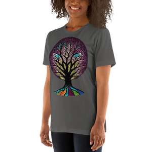 Rainbow Colored Tree Unisex t Shirt - Vibrant Style - Dipaliz - T-shirts