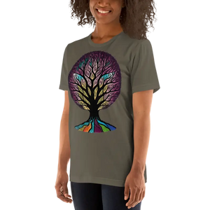 Rainbow Colored Tree Unisex t Shirt - Vibrant Style - Dipaliz - T-shirts