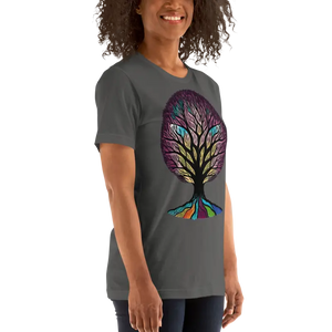 Rainbow Colored Tree Unisex t Shirt - Vibrant Style - Dipaliz - T-shirts