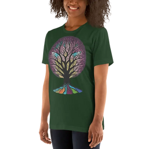 Rainbow Colored Tree Unisex t Shirt - Vibrant Style - Dipaliz - T-shirts