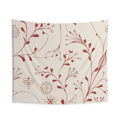 Brighten your Walls with a Red Floral Wall Tapestry - 104’’ × 88’’ Home Decor