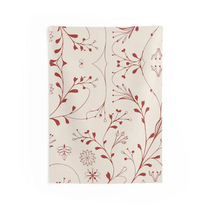 Brighten your Walls with a Red Floral Wall Tapestry - 26’’ × 36’’ Home Decor