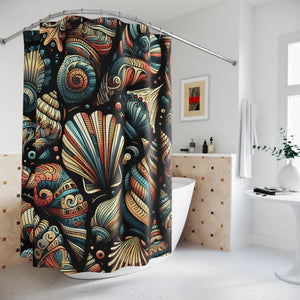 Seashell Shower Curtain – Beach Vibes Polyester - Dipaliz - Curtains