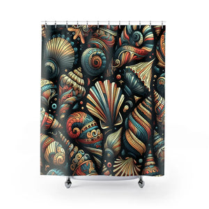 Seashell Shower Curtain – Beach Vibes Polyester - Dipaliz - Curtains