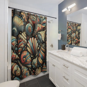 Seashell Shower Curtain – Beach Vibes Polyester - Dipaliz - Curtains