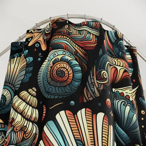 Vibrant Seashell Shower Curtain - Beach Vibes Coastal Decor - Dipaliz - 71’’ × 74’’ - Curtains