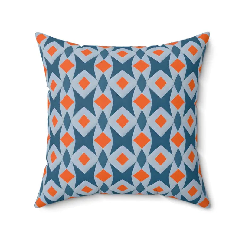 Vibrant Orange Seamless Pattern Polyester Square Pillow - Home Decor