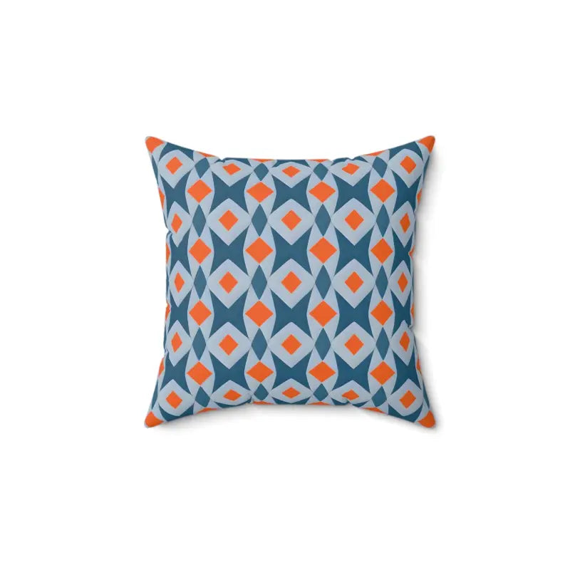 Vibrant Orange Seamless Pattern Polyester Square Pillow - Home Decor