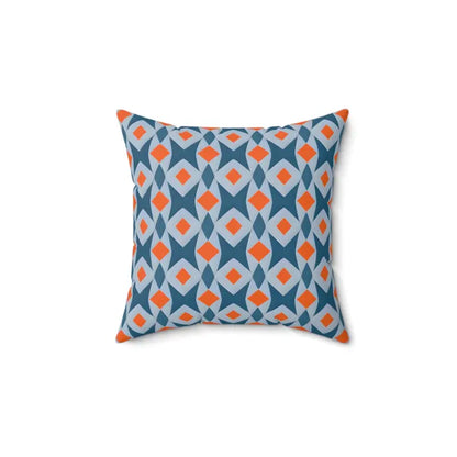 Vibrant Orange Seamless Pattern Polyester Square Pillow - Home Decor