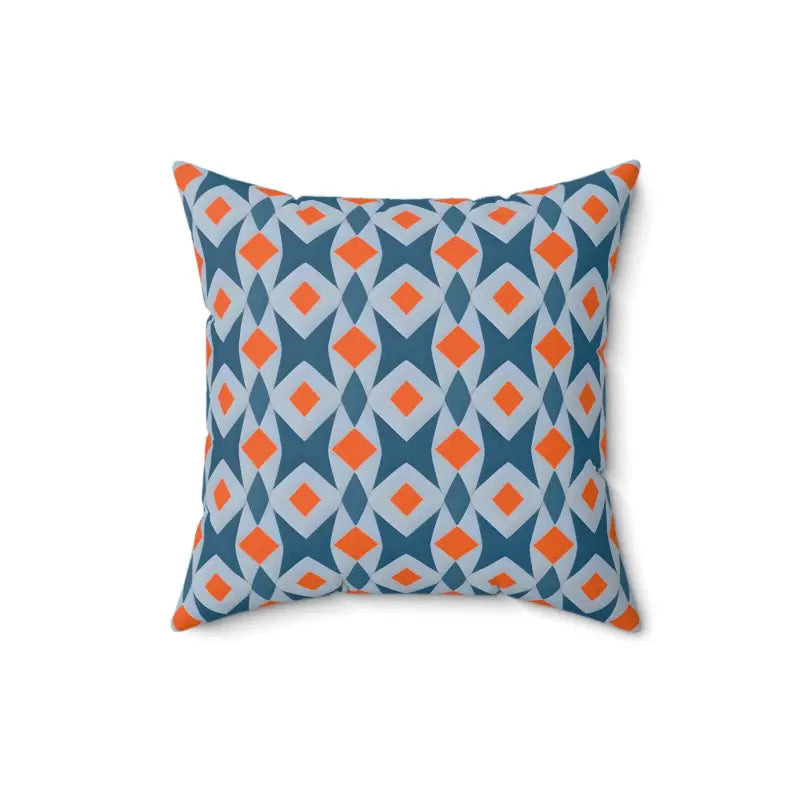 Vibrant Orange Seamless Pattern Polyester Square Pillow - Home Decor