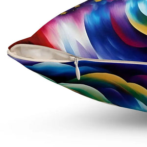 Polyester Square Pillow Vibrant Background Design by Dipaliz - Throw Pillows