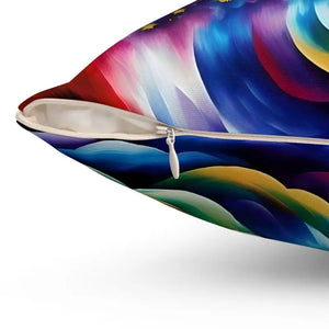 Polyester Square Pillow Vibrant Background Design by Dipaliz - Throw Pillows