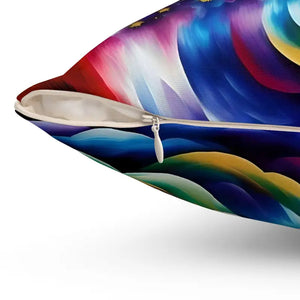 Polyester Square Pillow Vibrant Background Design by Dipaliz - Throw Pillows