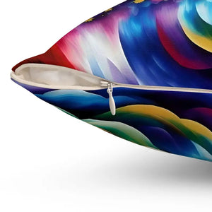 Polyester Square Pillow Vibrant Background Design by Dipaliz - Throw Pillows