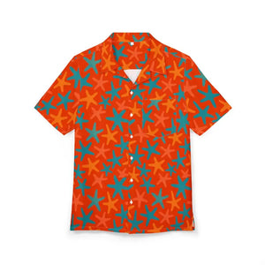 Premium Vibrant Starfish Hawaiian Button-down Shirt - Dipaliz - Shirts