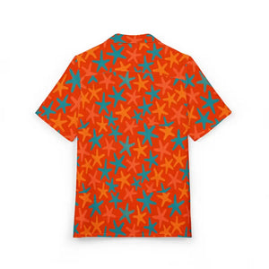 Premium Vibrant Starfish Hawaiian Button-down Shirt - Dipaliz - Shirts