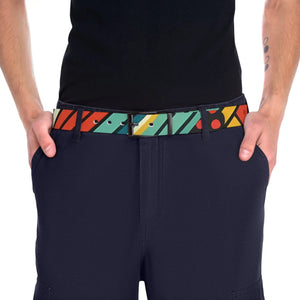Vibrant Stripes Belt - Cut-to-size Fit Buckle Options - Dipaliz - Belts