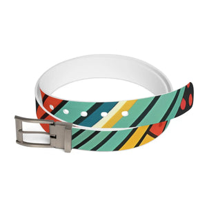 Vibrant Stripes Belt - Cut-to-size Fit Buckle Options - Dipaliz - Belts