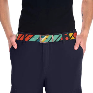 Vibrant Stripes Belt with Cut to Size Fit - Dipaliz - Belts
