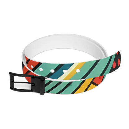 Vibrant Stripes Belt: Unleash Style with Buckle Versatility - Accessories