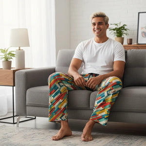 Vibrant Stripes Men’s Pajama Pants (aop) - Pajamas