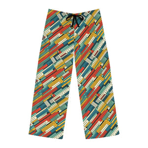 Cozy Pajama Pants - Vibrant Stripes Polyester Jersey Knit - Dipaliz - Pajamas