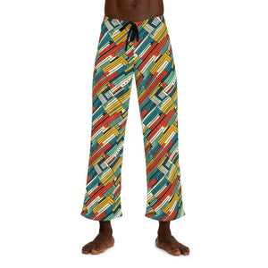 Cozy Pajama Pants - Vibrant Stripes Polyester Jersey Knit - Dipaliz - Xs / White Stitching - Pajamas